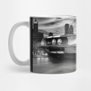 GT 350 Shelby Mustang, Black and White Mug